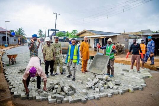 Agbaje Begins Unity Street Road Stone-Laying