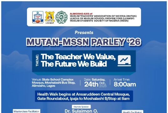 Lagos Education Quality Assurance DG to Headline 2026 MUTAN–MSSN Parley